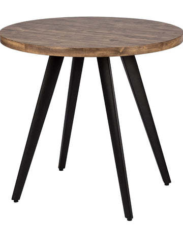 Round Dining Table, Small Dining Table for 2, 31.5" Round Table, Mid-Century Modern Kitchen Table with 1.4" Thickness Wood Grain Tabletop for or Small Space, Dining Room, Kitchen, Brown