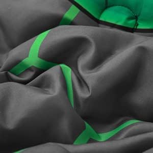 NTBED Game Console Comforter Set for Boys Girls Kids Geometric Lightweight Microfiber Bedding Sets (Green, Twin)