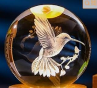 Bird Gifts for Kids, Large 3D Bird Lamp, Crystal Bird Night Light 16 Color Changing with Remote Control for Bedroom Decor, Bird Figurines