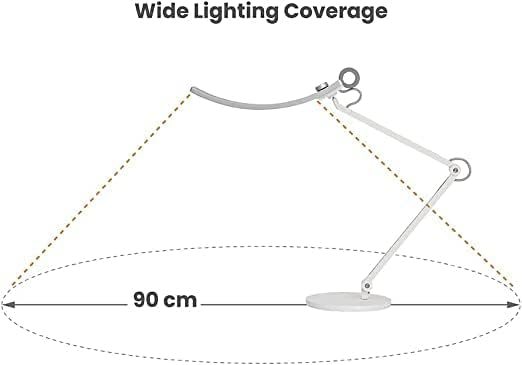 BenQ e-Reading Desk Lamp | Eye-caring for Home Office, Reading, Study, Craft | Ultrawide, Bright, Dimmable with 13 Color Modes | Adjustable Arm | Matte Gold