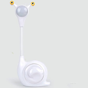 Fantasee Snail LED Desk Lamp Nursery Night Light USB Rechargeable Touch Dimmable for Child Kids Students Bedroom Dorm Reading Birthday Party Gift (White Snail)