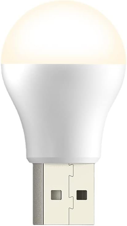 Mini USB Night Lights，Plug in LED Bulb，Flexible Ambient Light ，Emergency Lighting，Compact，Ideal for Bedroom，Bathroom，Nursery，Hallway，Outdoor Camping，Reading（Combination）(8 Pack,Warm White)