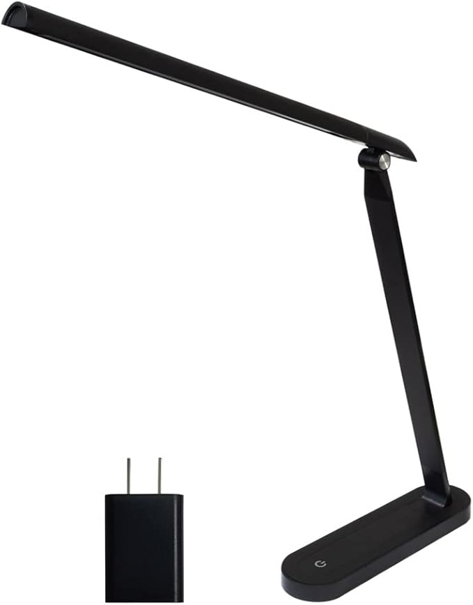 AULTRA LED DESK LAMP LIGHT - Touch Control Desk Lamp with Multiple Brightness Level - Lights for Bedroom, The Office Desk, Reading Lamps, Bedside Table and Standing Desk (Black)