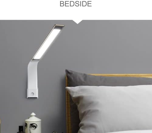 Mark' Wireless LED Desk Lamp, 360 Adjustable, Portable, Foldable and USB Rechargeable, Up to 40 Hours of Continuous Light, Touch Control, 6 Brightness Levels, 3 Light Modes (Gold)