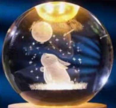 Easter Bunny Lamp Things for Teen Girls, Large 3D Bunny Night Light, Crystal Rabbit Lamp 16 Color Changing with Remote Control for Bedroom Decor, Night Light Bunny