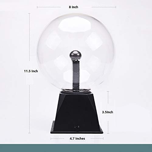 Magic Plasma Disco Ball Lamps Touch Sound Sensitive Desk Lamp Light Nebula Sphere Lightning Globe Home Room Decor electrostatic Flashing Balls Stem Nightlight 8 Inch