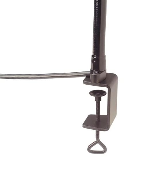 MOFFATT LED Desk Lamp with Clamp, 18" Articulating Flexible Gooseneck Arm, Ultra Bright Mountable LED Task Light, Work Lamp, 100 Watts, 1690 Raw Lumens, 95031, Black (Made in USA)