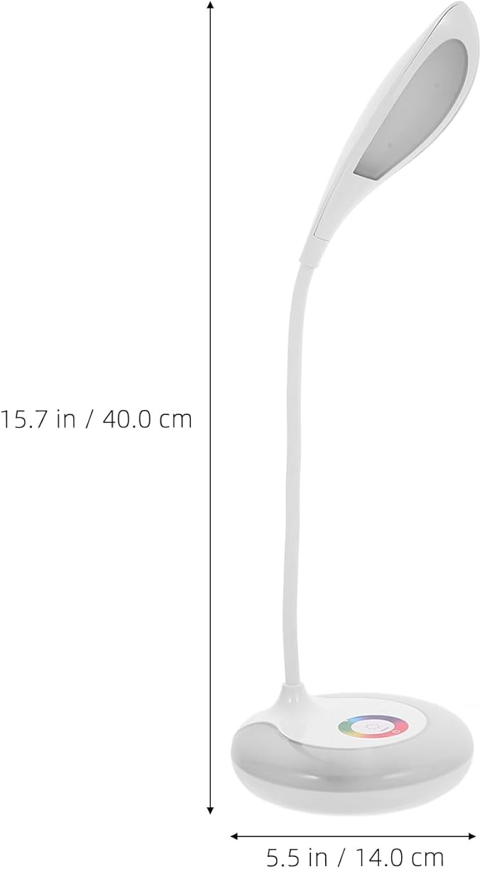 LED Gooseneck Desk Lamp, Office Desktop Lamp 3 Dimming Level, Touch Control, Battery Charging Table Lamp Adjustable Study Desk Lamp, Energy Saving Lamp Reading Light