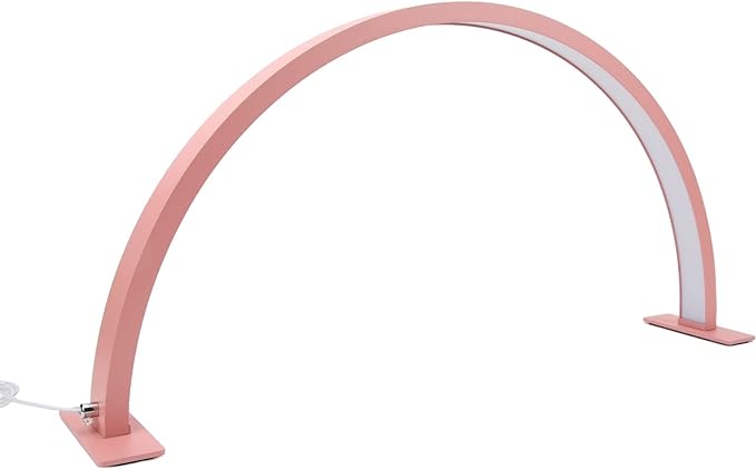 Half Moon Nail Desk Lamp, 3000K‑6000K LED Dimmable Half Moon Light with Touch Switch, Lighting for Beauty, 28 Inch Half Moon Desktop Lamp for Skincare Lashes Eyebrows Tattoo (US Plug)