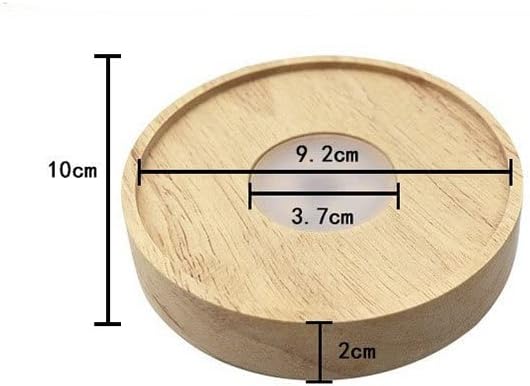 Wooden LED Light Base Aroma Reed Diffuser Base,Diameter 10cm, Adjustable White Light And Warm Light, Suitable For Displaying Himalayan Salt Lamp, Crystal Glass Resin Art .