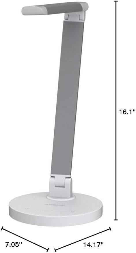 Desk Lamp, Dimmable Desk Light with USB Charging Port, Led Desk Lamp with 10 Brightness Levels & 5 Color Temperature, Touch Control, Adjustable Arm, Eye-Caring for Home Office Bedroom Reading