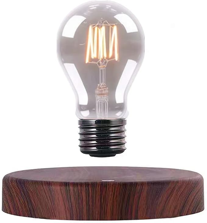 Magnetic Levitating Floating Wireless LED Light Bulb Desk Lamp ，Magic Desk lamp, Science Fiction into Reality, Suitable for Room and Office Decoration,Unique Gift Instantly Become The Focus
