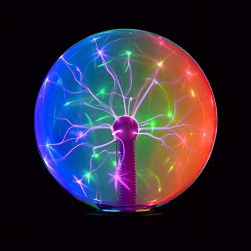 Magic Plasma Disco Ball Lamps Touch Sound Sensitive Desk Lamp Light Nebula Sphere Lightning Globe Home Room Decor electrostatic Flashing Balls Stem Nightlight 8 Inch