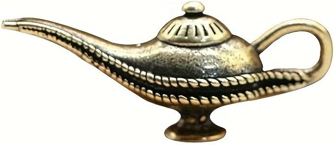 Vintage Solid Brass Magic Lamp - Exquisite Desk Decor for Collectors - Perfect Home or Office Accent（Magic Lamp）