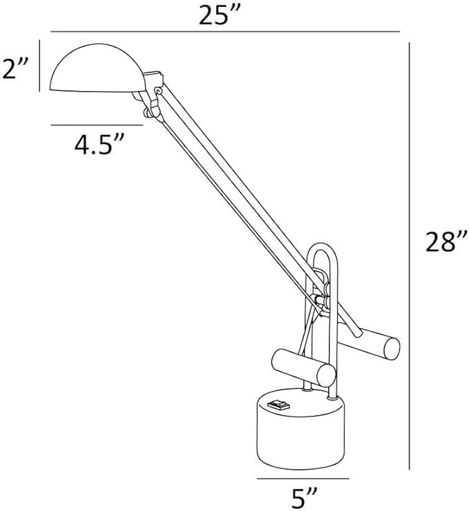 Lite Source LS-306BLK Halotech 29-Inch 8W LED Desk Lamp,Metal, Black