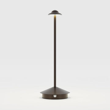 Rechargeable Table Lamp,Cordless Table Lamp,Touch Dimmable Wireless Lamp in Aluminium,5000mAh Battery Desk Lamp for Home/Restaurant/Outside Dining/Dinner/Patio(Brown)