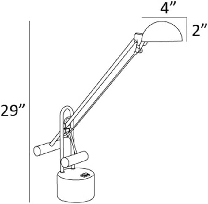 Lite Source LS-306BLK Halotech 29-Inch 8W LED Desk Lamp,Metal, Black