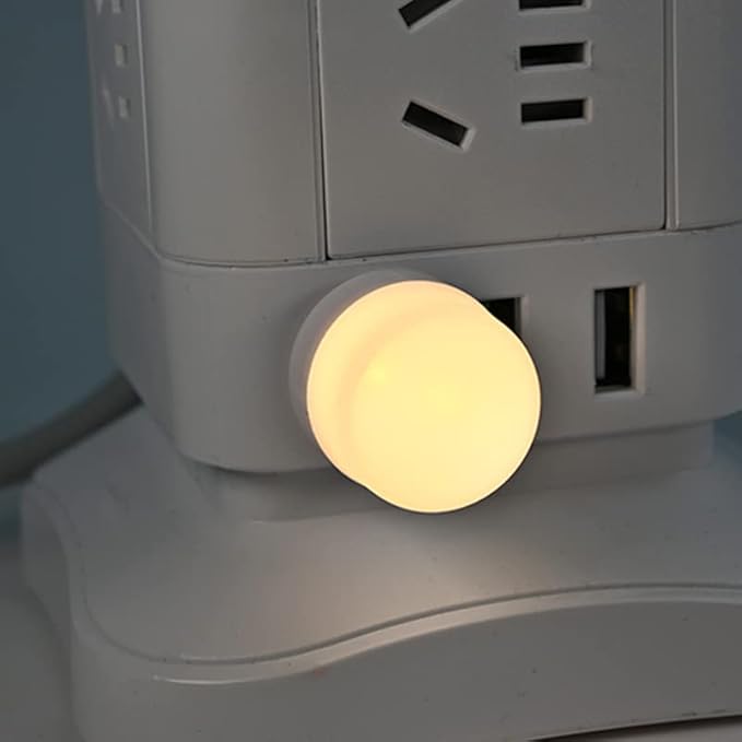Mini USB Night Lights，Plug in LED Bulb，Flexible Ambient Light ，Emergency Lighting，Compact，Ideal for Bedroom，Bathroom，Nursery，Hallway，Outdoor Camping，Reading（Combination）(8 Pack,Warm White)