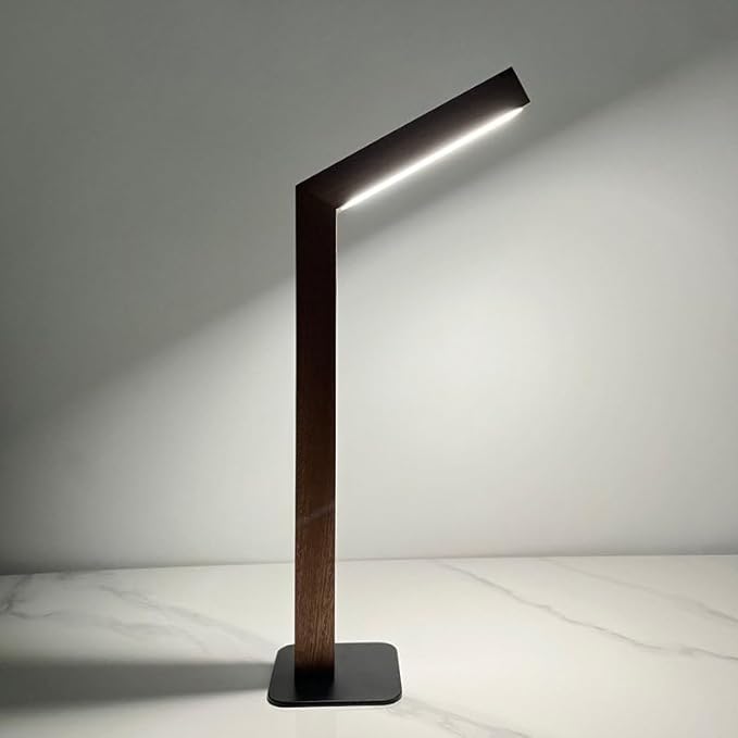 Wooden Versatile Rechargeable Tabletop Lamp - Touch Control, Foldable Design, USB-C Rechargeable LED Light, 1100mAh Battery - Ideal for Bedroom, Living Room, Office, Study, and Emergencies