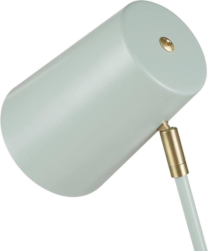 Globe Electric 56086 Dobby 16" Desk Lamp, Matte Teal, Gold Accents
