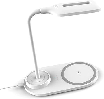 LED Desk Lamp with Wireless Charger, Eye-Protecting Table Lamps with Night Light, USB Charging Port, 3 Color Temperature Modes, Suitable for Home, Office Dimmable Desk Lamp, Bedroom