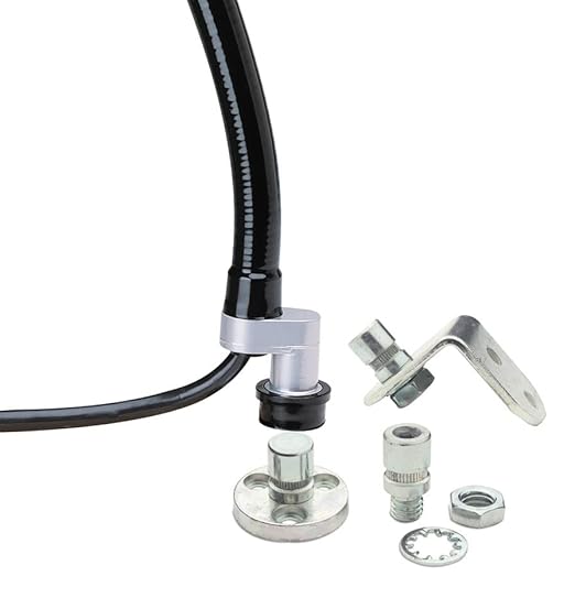 MOFFATT LED Desk Lamp with Coupler Mount, 24" Articulating Flexible Gooseneck Arm, Ultra Bright Mountable LED Task Light, Work Lamp, 12 Watts, 1690 Raw Lumens, 95041, Black (Made in USA)