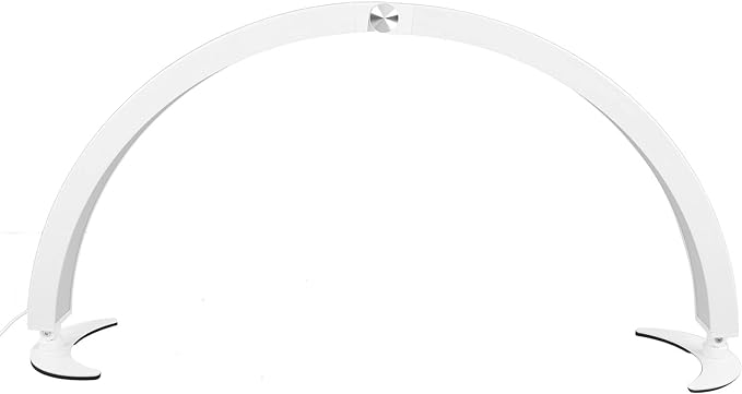 Pomya Half Moon Light for Nails, 28 Inch Foldable LED Half Moon Desk Lamp with 10 Brightness Adjustment, 3200K‑5600K Dimmable Lighting Lamp with Remote for Beauty Lash Extension Tattoo