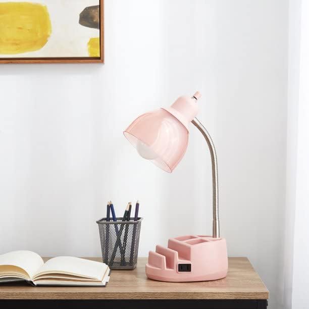 Urban Shop Organizer Task Lamp, Blush