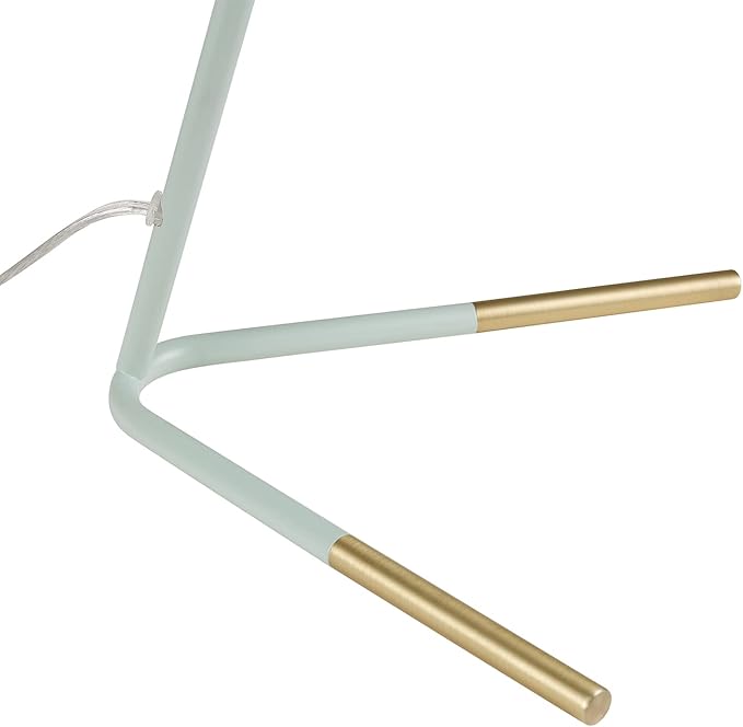 Globe Electric 56086 Dobby 16" Desk Lamp, Matte Teal, Gold Accents