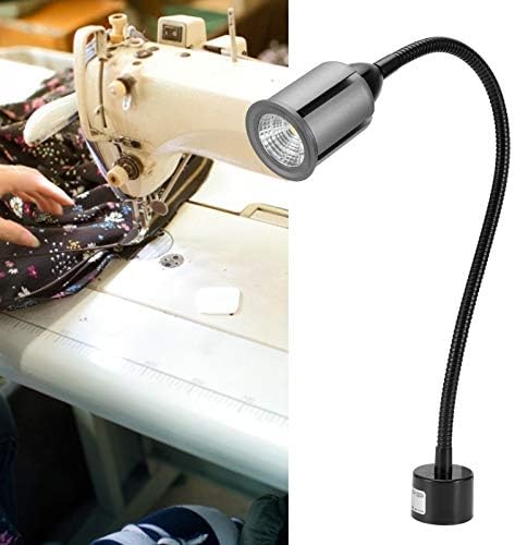 Hyuduo LED Lamp with Magnetic Base, 12W Long Flexible Gooseneck Desk Work Lamp, Sewing Machine Light for Workbench, Metal Lathe, Drill Press