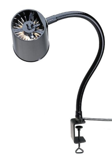 MOFFATT LED Desk Lamp with Clamp, 18" Articulating Flexible Gooseneck Arm, Ultra Bright Mountable LED Task Light, Work Lamp, 100 Watts, 1690 Raw Lumens, 95031, Black (Made in USA)