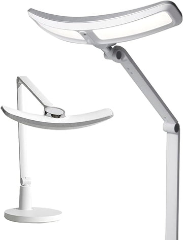Eye-Care eReading Desk Lamp/Table Lamp/Task Lamp/Swing Arm Lamp: Auto-Dimming, CRI 97, Adjustable Temperatures, 51” Wide Illumination Desk Light for Home Office, Bedroom, Living Room