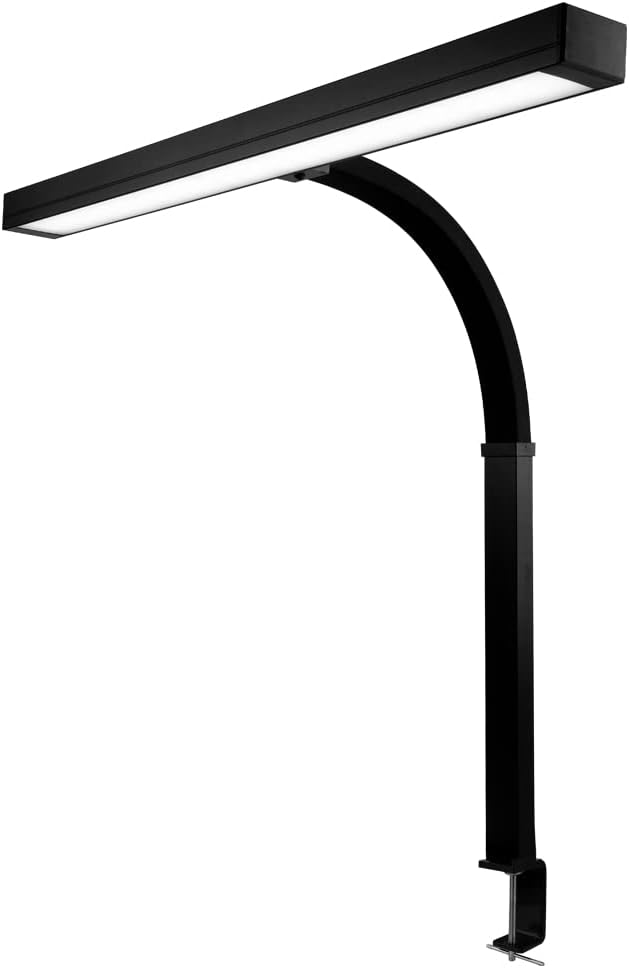 Neatfi (New Model) Flex Desk Lamp with Clamp, Dimmable, 3,000 Lumens 30W LED Monitor Light, 3000K-6500K Correlated Color Temperature, 5 Brightness Levels & 5 Light Modes (31.5 Inches, Black)