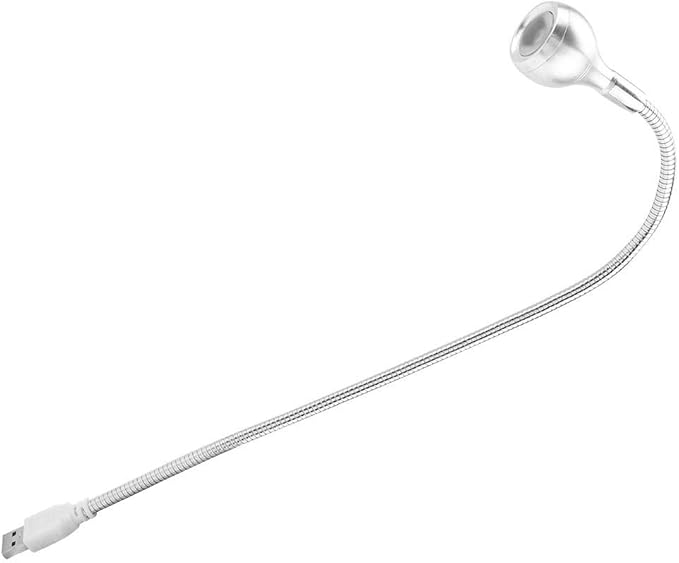 Desk Lamp, LED Mini USB Lamp, Nonradiative No Flicker Home for Desk(Silver, White light)