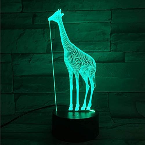 Giraffe 3D Night Light, Acrylic Giraffe USB LED Table Lamp Home r2d2 3D Arts Decor - 7 Colors Changing Bedroom Decor Night Light Gifts for Father Mother Husband Wife ..