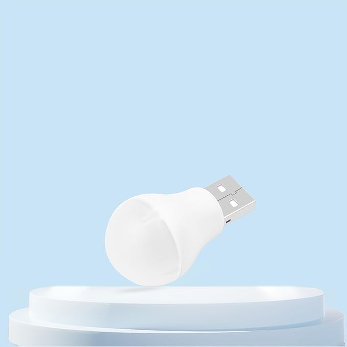 USB Plug Lamp, Mini Bulb Shape Night Light, Flexible LED Ambient Light, Emergency Lighting, Compact, Eye Protection Reading Light Small Round Light (8 Pack,Warm White)