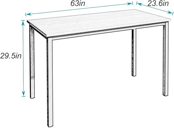 SogesGame YL-AC3-160VB-US8 Home Office Desks, X-Large, Black