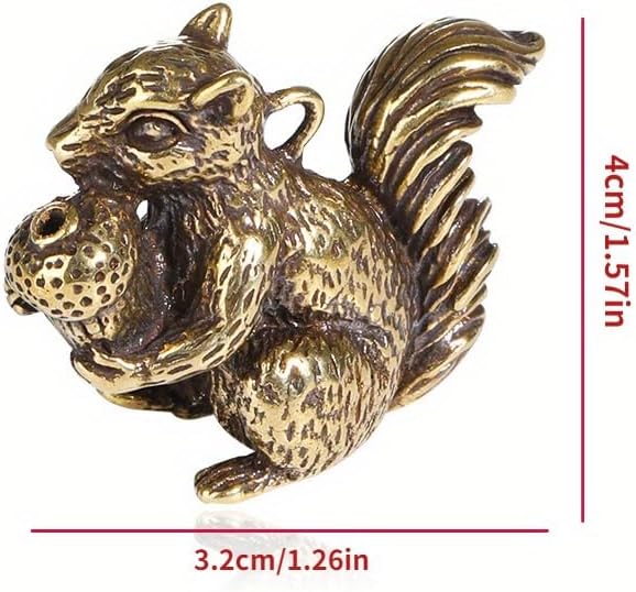 Vintage Solid Brass Squirrel Figurine - Adorable Desk Decor for Collectors - Perfect Home or Office Accent(Squirrel)