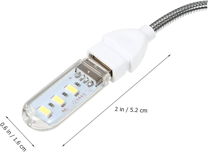 ARTIBETTER 3pcs U Disk Night Light Led Night Light Gooseneck Desk Lamps Indoor Light Bulbs for Her Portable Light Bulb Nightlight Computer Light Field Camping Lights PVC Student