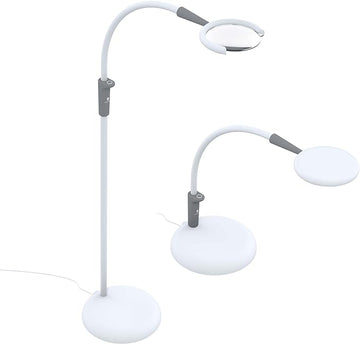 Daylight Company - Magnificent Pro - Magnifying lamp, Bright 6,000K Daylight LEDs, CRI 95+, 3 in 1 Lamp, 1.75X semi-Rimless Lens, Lumens: 600, White