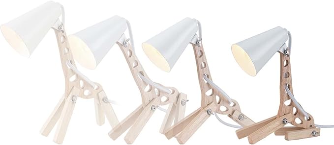 Globe Electric 52210 Gigi Giraffe 11" Wooden Novelty Lamp, White Shade, in-Line On/Off Rocker Switch