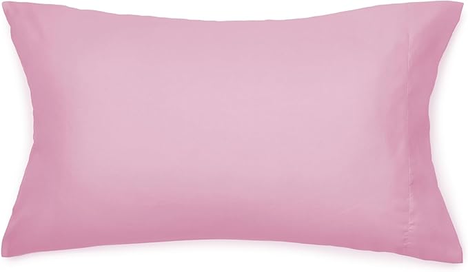 Amazon Basics 5 Piece Microfiber Kid's Bed-in-a-Bag Bedding Set, Twin, Pink, Solid