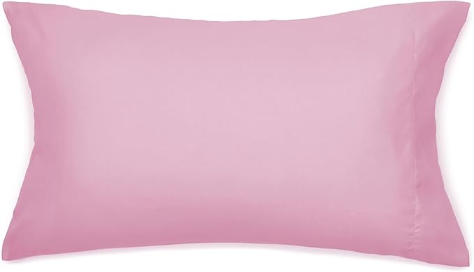 Amazon Basics 7 Piece Microfiber Kid's Bed-in-a-Bag Bedding Set, Full/Queen, Pink, Solid