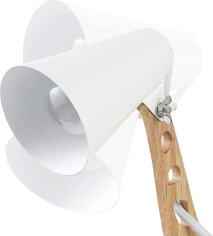 Globe Electric 52210 Gigi Giraffe 11" Wooden Novelty Lamp, White Shade, in-Line On/Off Rocker Switch