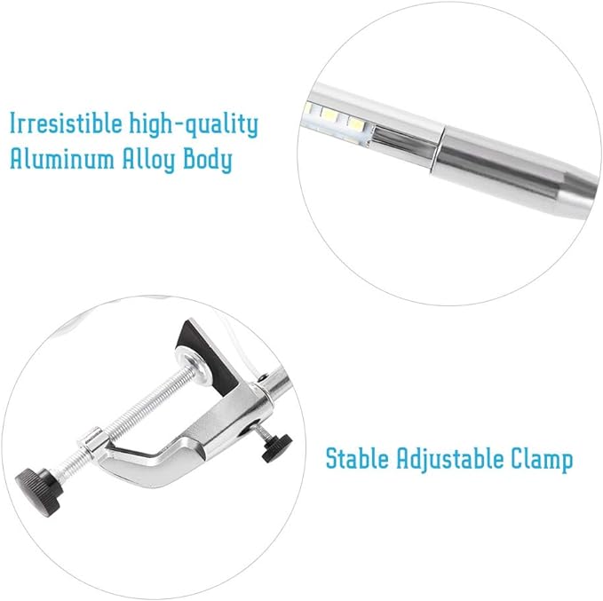 Clamp Table Lamps for USB LED Desk lamp for Manicure, Reading, Tattoo Light