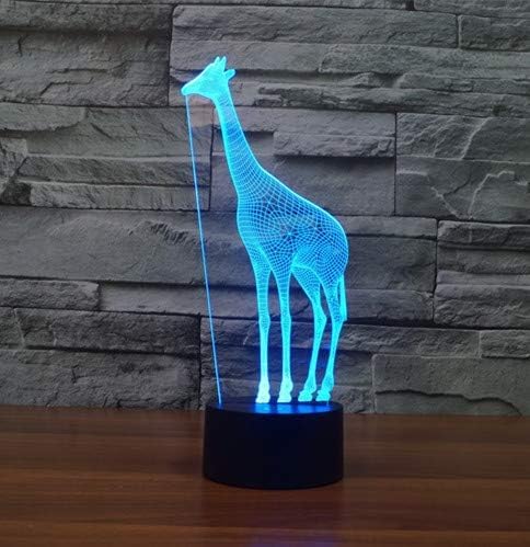 Giraffe 3D Night Light, Acrylic Giraffe USB LED Table Lamp Home r2d2 3D Arts Decor - 7 Colors Changing Bedroom Decor Night Light Gifts for Father Mother Husband Wife ..