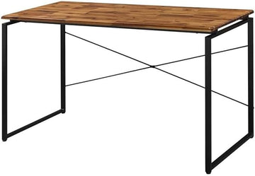 Acme Jurgen Wooden Rectangle Top Writing Desk in Oak and Black