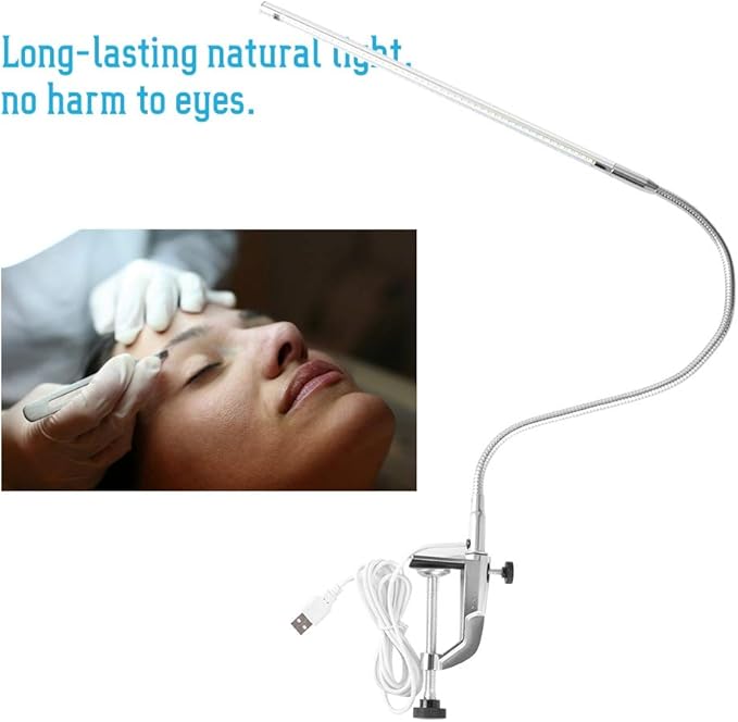 Clamp Table Lamps for USB LED Desk lamp for Manicure, Reading, Tattoo Light