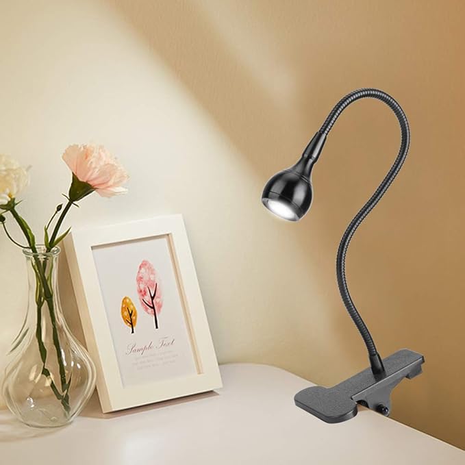 Yosoo LED Clamp, USB Flexible Clamp Clip On LED Desk Light Bedside Night Lamp for Reading Study