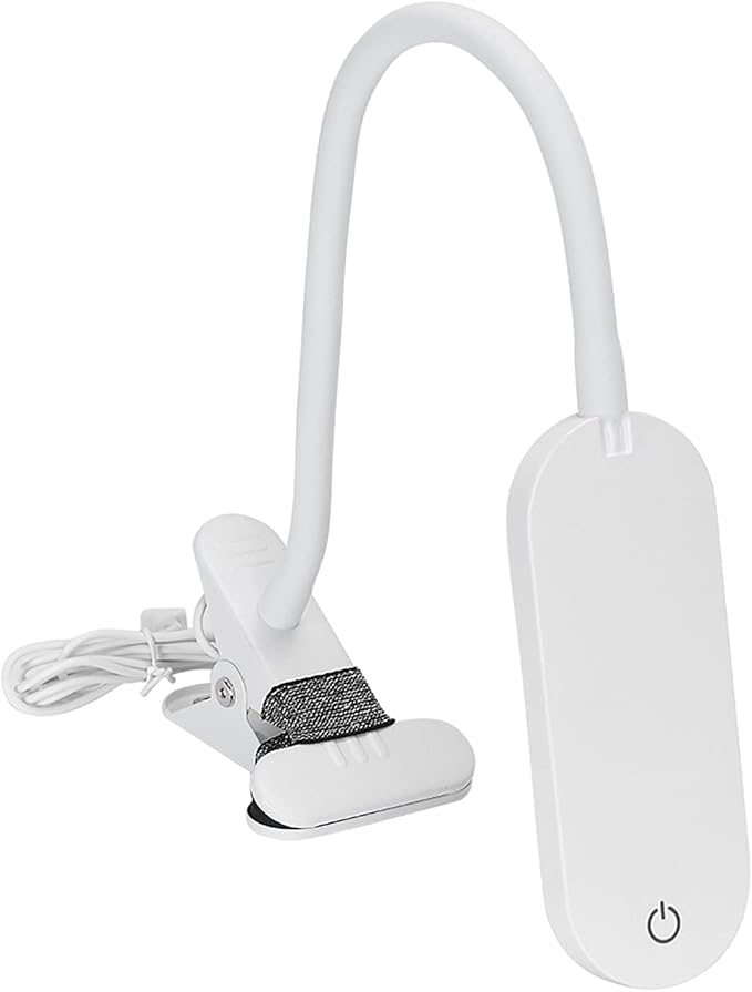 Clina USB Desk Lamp, LED Touch Switch Tattoo Eye Nail Art Desk Light Dimmer USB for Office Reading Relaxation Bedtime Tattoo Light Studying (White)